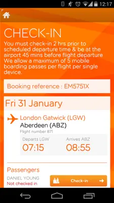 easyJet android App screenshot 2